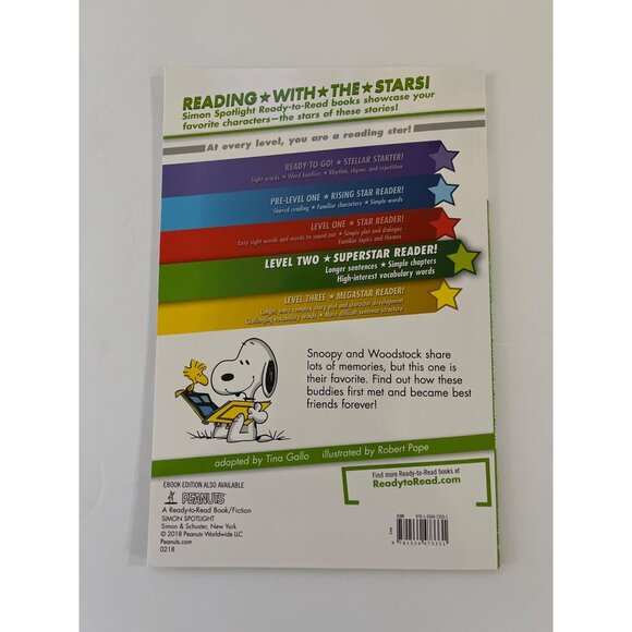 Snoopy and Woodstock Best Friends Forever Ready to Read Level 2 Kids Book - Picture 4 of 4